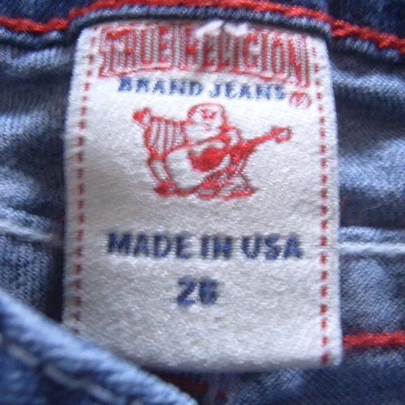 Like New Excellent Condition True Religion Women Jeans sz 26 Made in USA - Picture 5 of 5